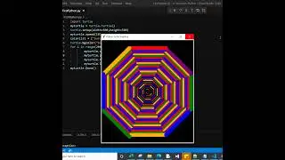 Draw a colorful Octagon Using Python Turtle Graphic
