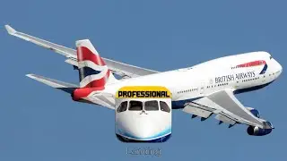 Flight 787 Advanced British Airways 747-8 Landing