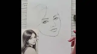 Drawing a beautiful face is as simple as that 😍/ tutorial