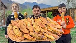 LIVING IN THE VILLAGE IS A PRIVILEGE! CHEF COOKING UICY PIROSHKI