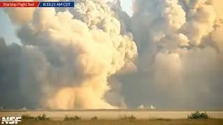 Взлёт Starship от SpaceX.