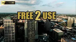 Free 4K Stock Footage | Urban Drone Shot | Cinematic Aerial View (No Copyright)