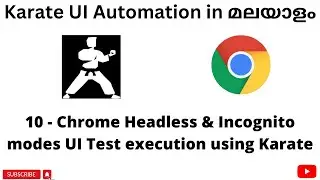 Chrome Headless & Incognito tests | Karate UI Automation Tutorials for Beginners | Malayalam | #10