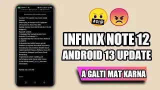 Infinix note 12 Android 13 update | Infinix Android 13 update| Infinix XOS 13 update