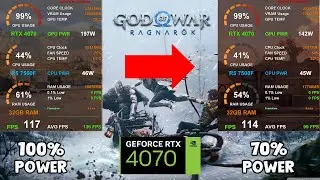 How to Power Limit RTX 4070 | 100% vs 70% | 200W to 140W | Temperature 80°C to 68°C