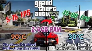 Play GTA 5 in 2 GB RAM without Degrading Graphics - Low End PC Optimization
