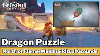 Dragon Puzzle NORTH of Flame-Melding Ritual Grounds [Puzzle Guide] - Genshin Impact