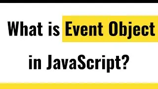 ✅ Event Object JavaScript
