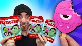 Abriendo PALETAS de HIELO sorpresa de MONSTRUOS de Halloween!