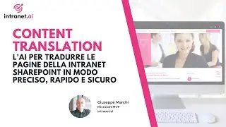 SharePoint Translation: l'AI per tradurre la intranet