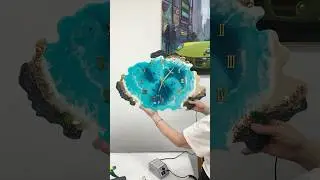 Мастер-класс Море из смолы Часы на форме среза камня , запись в Спб 