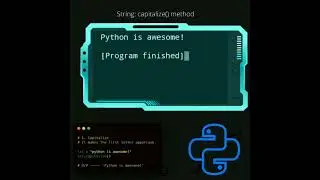 capitalize( ) | python tutorial #shorts #python #pythonprogramming