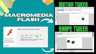 macromedia flash 8 installation || motion tween || Shape tween || flash animation