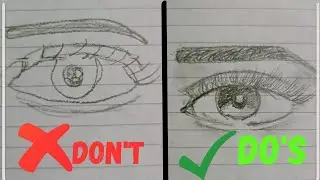 Do's & Don'ts Eyes Sketch | #shorts