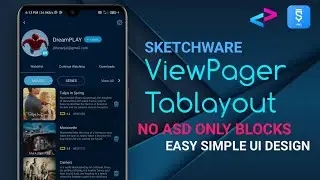 ViewPager in sketchware | TabLayout in Sketchware No Add source directly only Blocks 