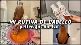 mi rutina SEMANAL de cabello 👩🏻‍🦰 pelirrojo cobrizo