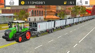 10+ Trolley Attached With Trucks & Tractors In Fs18 | Fs18 Multiplayer | Timelapse |