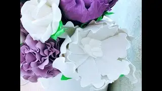 цветок настенный из глиттерного Фома