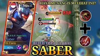 WORST SABER BUILD AND EMBLEM 2023 ONCE ULTI DIES? BUILD TOP 1 GLOBAL SABER? MOBILE LEGENDS