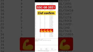 finally ssc GD 2021 result out 💪💪💪 I have selected in CISF 😊