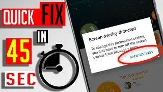 Screen Overlay Detected Fixed 💯 | Solution for all android smartphones📱