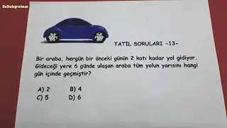 ZOR SORULAR (TATİL SORULARI -13-) @Bulbulogretmen  
