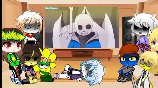 Undertale reacts to Glitchtale!Sans vs Epic!Sans (Animation)| Read DISCRIPTION|