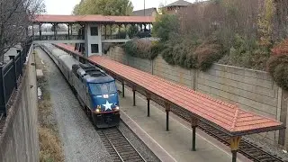High Point North Carolina Station with North and Southbound Piedmont Trains