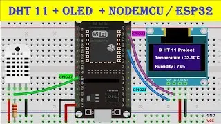 esp8266 oled dht11 | esp32 dht11 oled | esp8266 oled 128x64 | nodemcu oled display | 0.96 inch OLEd
