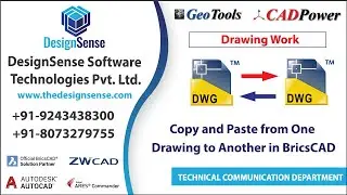 BricsCAD Tutorials | Copy and Paste from One drawing to another in BricsCAD | DesignSense Software’s
