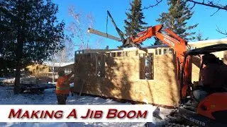 Building Jib Boom For Mini Excavator || Lifting Timber Rafters