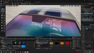 Chaos Vehicle. Unreal Engine 5.1.1. Technical review of glass! And a new car paint! (Part 1)