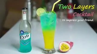 Two Layers Passion Cocktail - to impress your friend