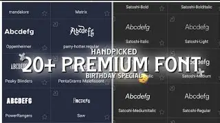 20+ PREMIUM FONTS FOR YOUR EDITS! | FREE HANDPICKED FONTS! By @Viratedit2.0