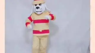 Khaki Tan Sparky The Fire Dog NFPA Mascot Costumes Animal