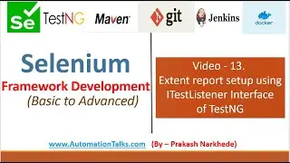 Selenium Framework - Basic- 13. Extent report setup using ITestListener Interface of TestNG
