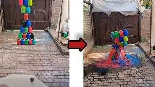 🔥Шарик из метала разбил банки 🔥#просмотры #подписки #эксперименты #подпискивзаимно #what #fight