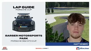 iRacing Lap Guide: Porsche 992 Cup at Barber Motorsports Park