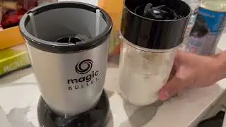 Demo making protein shake using Magic Bullet Blender