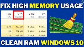 How To Fix High Ram/Memory Usage On Windows 10 | Fix 100% Ram Usage | Resolve High Memory Usage 2021