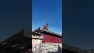 Ремонт печки в бане, нужно было вытащить трубу