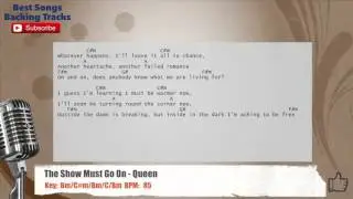 🎙 The Show Must Go On - Queen Vocal Backing Track with chords and lyrics