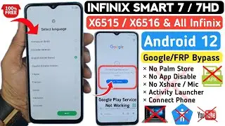 Infinix Smart 7 / 7 HD / 7 Plus FRP Bypass Android 12 | App Disable Not Working | 