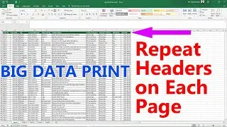 How to Repeat Top Row Headings When Printing Excel Spreadsheet