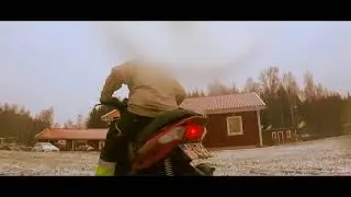 Tappat däck och lite släde åkning