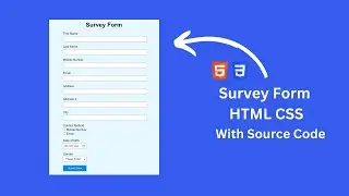 how to build a survey form in HTML survey form html css | html forms | Tarun Code