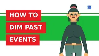 How to reduce brightness of past events in Google Calendar?