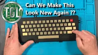 Saving Yellowed Retro Plastics ( Retrobrighting the TRS-80 Color Computer 1 Chicklet Keyboard)