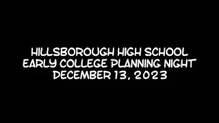 Early College Planning Night, December 2023