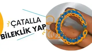 Çatalla Zincir Bileklik Yapımı Rainbow Loom Bands - Alp'in Dünyası - Chain Bracelet Making With Fork